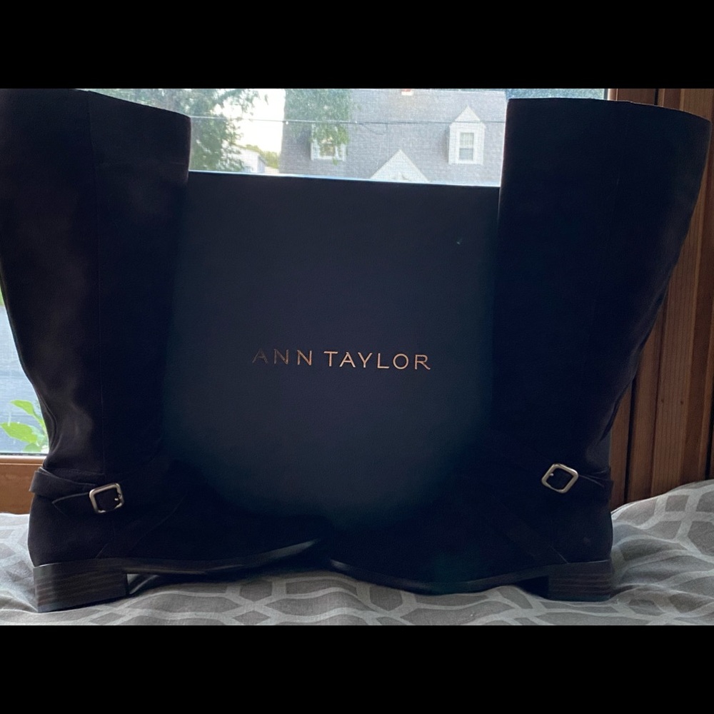 Ann Taylor Amy Suede Buckle Boot Size 7